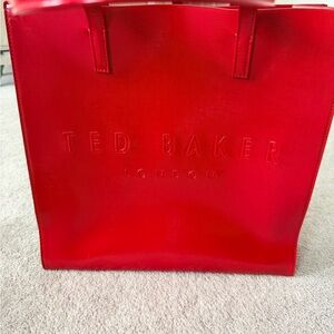 Ted Baker Bright Red Embossed Tote